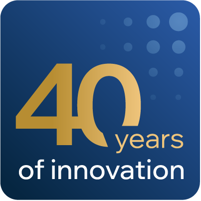 40 years of innovation (badge)
