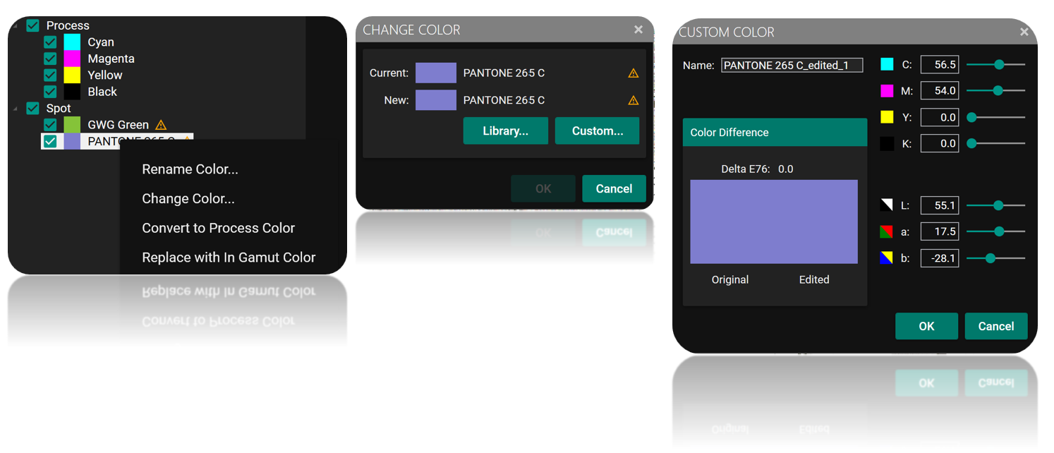 Smart Print Controller customizing spot colors